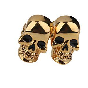 Skull Cuff Links - Gold Colour